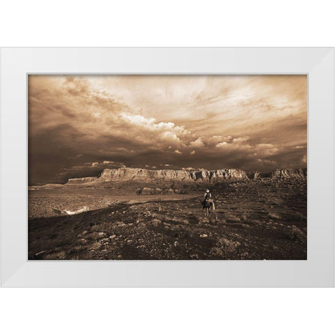 Arizona Morning White Modern Wood Framed Art Print by Dawson, Robert