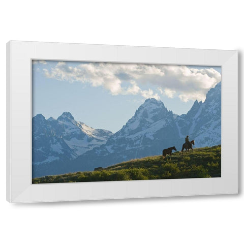 Into the Tetons White Modern Wood Framed Art Print by Dawson, Robert