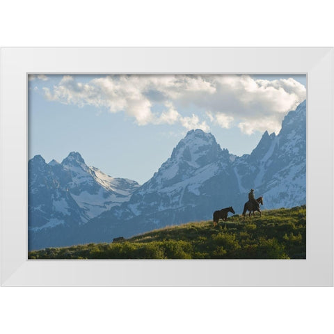 Into the Tetons White Modern Wood Framed Art Print by Dawson, Robert