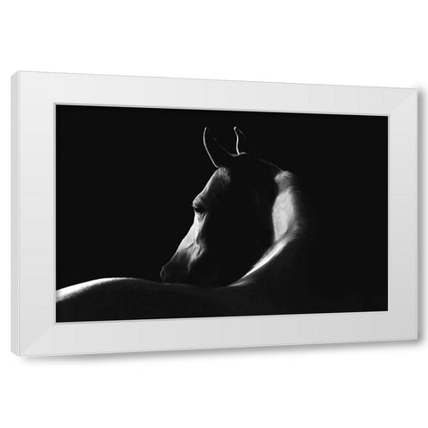 Moonlight Dreamer White Modern Wood Framed Art Print by Dawson, Robert