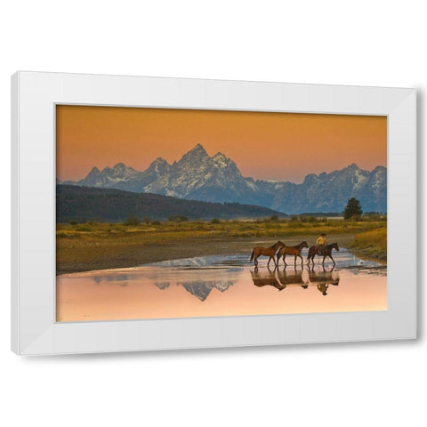 Early Morning White Modern Wood Framed Art Print by Dawson, Robert