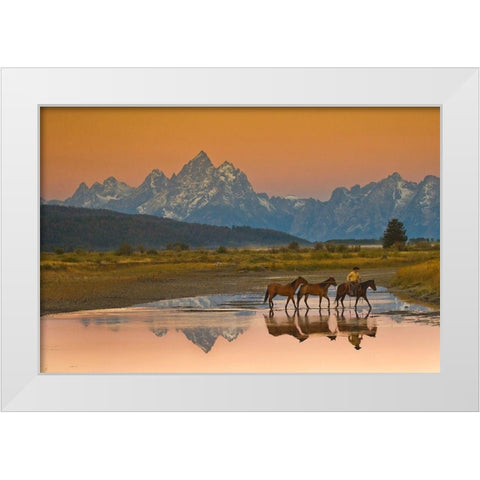 Early Morning White Modern Wood Framed Art Print by Dawson, Robert