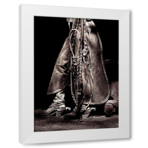 Cowboy II White Modern Wood Framed Art Print by Dawson, Robert