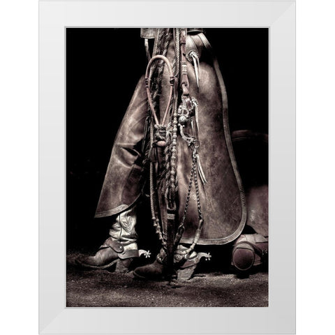 Cowboy II White Modern Wood Framed Art Print by Dawson, Robert