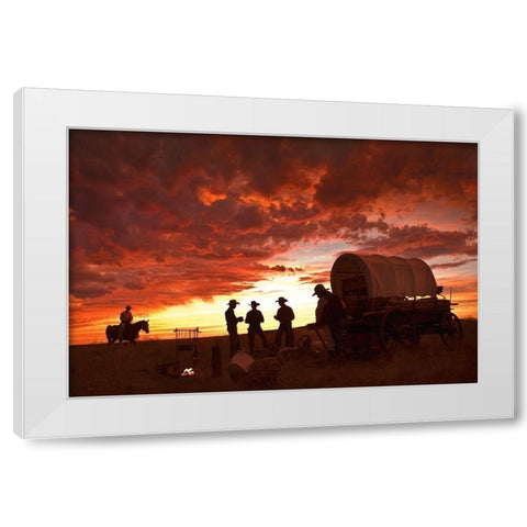 Late for Dinner White Modern Wood Framed Art Print by Dawson, Robert