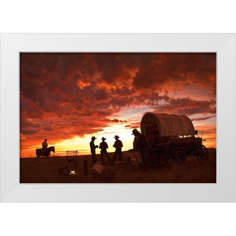 Late for Dinner White Modern Wood Framed Art Print by Dawson, Robert