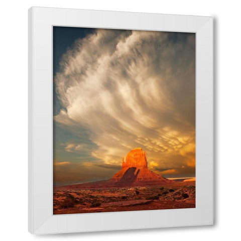 Brothers Shadow White Modern Wood Framed Art Print by Dawson, Robert