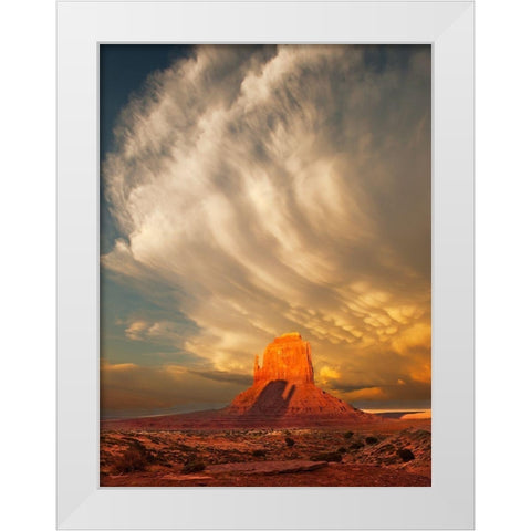Brothers Shadow White Modern Wood Framed Art Print by Dawson, Robert
