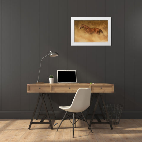 Out of the Dust White Modern Wood Framed Art Print by Dawson, Robert