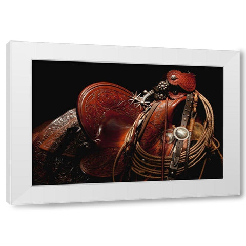 Old Macs Gear White Modern Wood Framed Art Print by Dawson, Robert