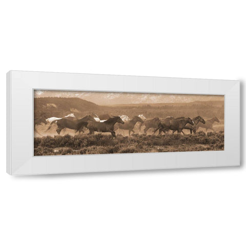 Racing the Storm II White Modern Wood Framed Art Print by Dawson, Robert