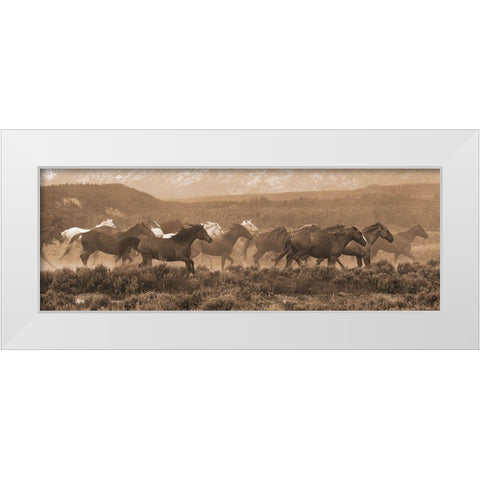 Racing the Storm II White Modern Wood Framed Art Print by Dawson, Robert
