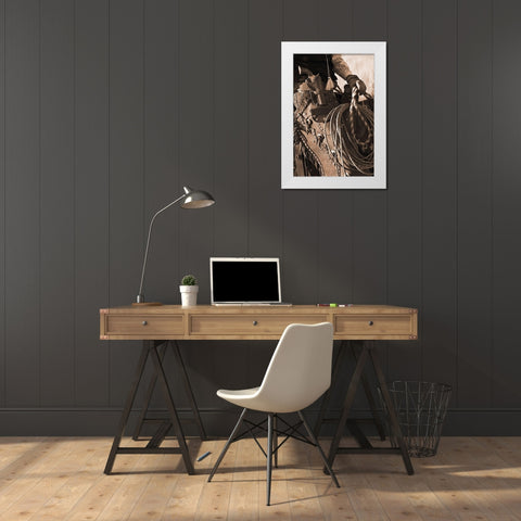 Range Rider III White Modern Wood Framed Art Print by Dawson, Robert