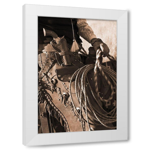 Range Rider III White Modern Wood Framed Art Print by Dawson, Robert