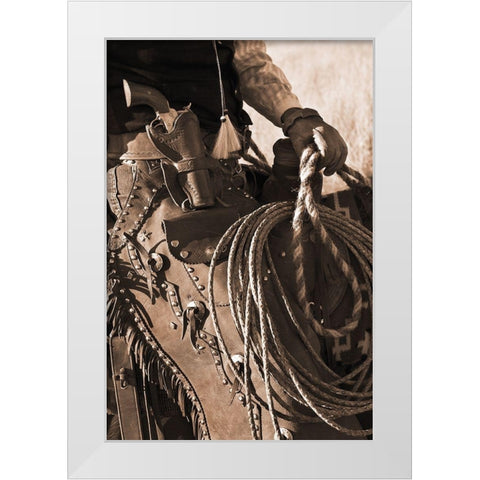 Range Rider III White Modern Wood Framed Art Print by Dawson, Robert