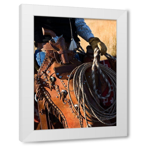 Range Rider III ~ Color White Modern Wood Framed Art Print by Dawson, Robert