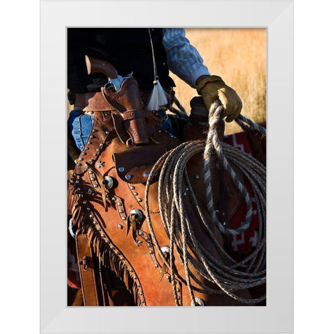 Range Rider III ~ Color White Modern Wood Framed Art Print by Dawson, Robert
