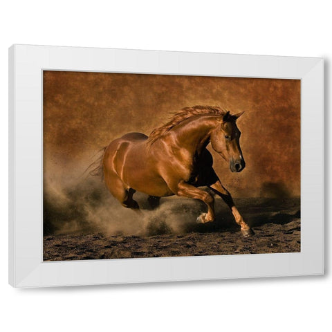 Rubys Good Time White Modern Wood Framed Art Print by Dawson, Robert