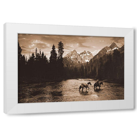 River Crossing I White Modern Wood Framed Art Print by Dawson, Robert