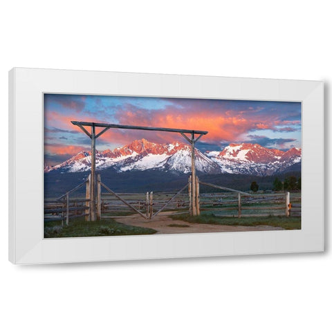 Sawtooth Morning White Modern Wood Framed Art Print by Dawson, Robert