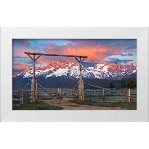Sawtooth Morning White Modern Wood Framed Art Print by Dawson, Robert