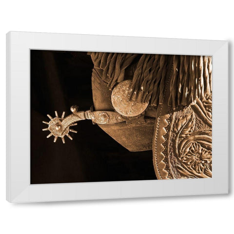 Star Spur White Modern Wood Framed Art Print by Dawson, Robert