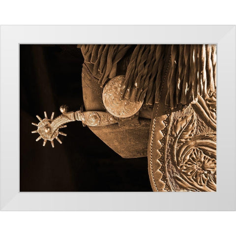 Star Spur White Modern Wood Framed Art Print by Dawson, Robert