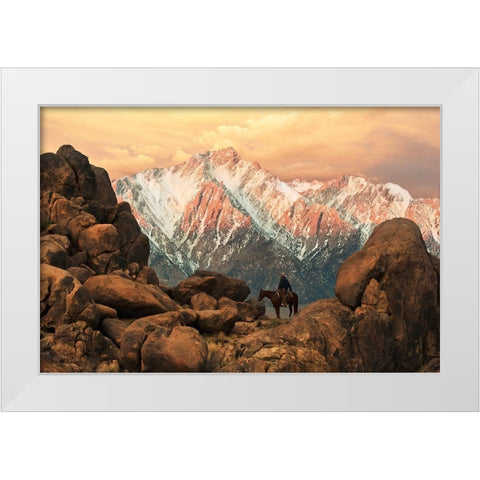 Sierra Morning White Modern Wood Framed Art Print by Dawson, Robert