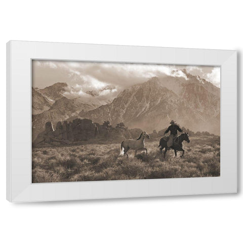 Sierra Foothills White Modern Wood Framed Art Print by Dawson, Robert