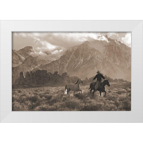 Sierra Foothills White Modern Wood Framed Art Print by Dawson, Robert