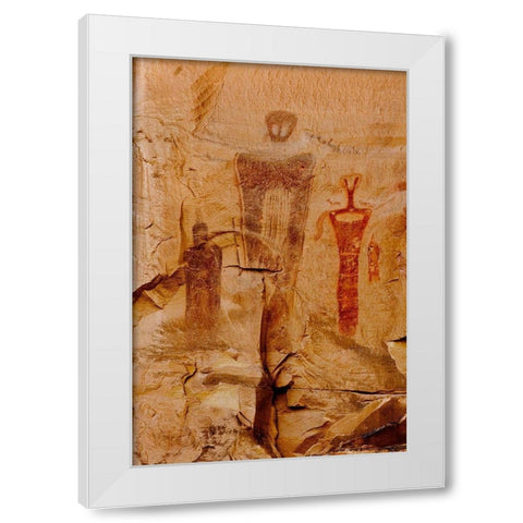 Shadow Dancers White Modern Wood Framed Art Print by Dawson, Robert