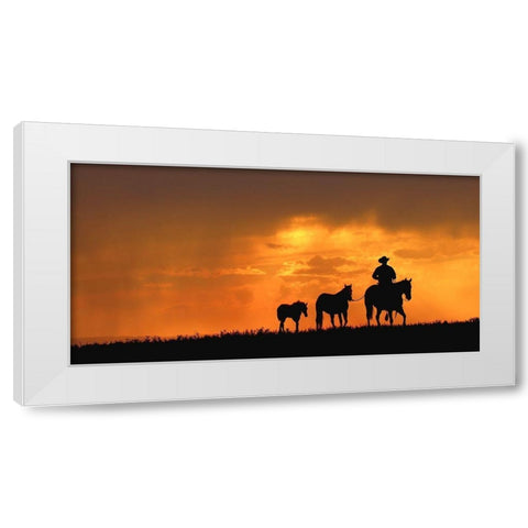 The Care Taker White Modern Wood Framed Art Print by Dawson, Robert