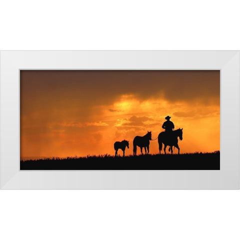 The Care Taker White Modern Wood Framed Art Print by Dawson, Robert
