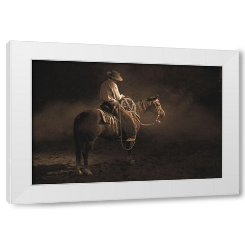 Taking A Break ~ Sepia White Modern Wood Framed Art Print by Dawson, Robert