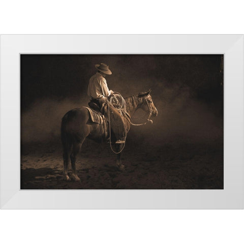 Taking A Break ~ Sepia White Modern Wood Framed Art Print by Dawson, Robert