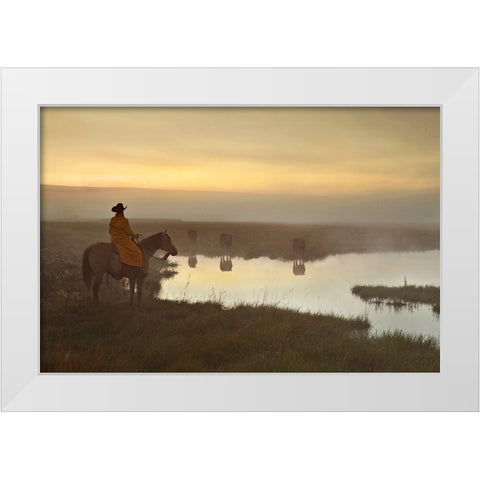 The Guardian White Modern Wood Framed Art Print by Dawson, Robert