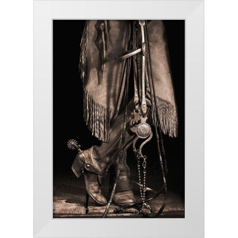 The Buckaroo White Modern Wood Framed Art Print by Dawson, Robert