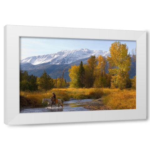 The Eagle Cap White Modern Wood Framed Art Print by Dawson, Robert
