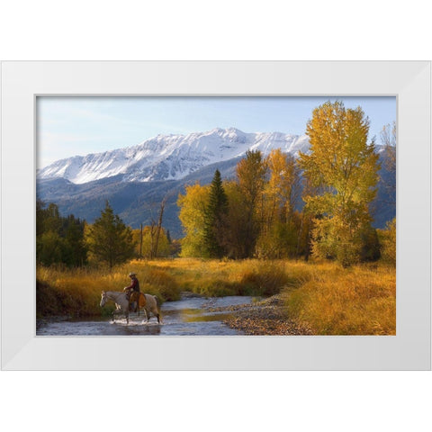 The Eagle Cap White Modern Wood Framed Art Print by Dawson, Robert