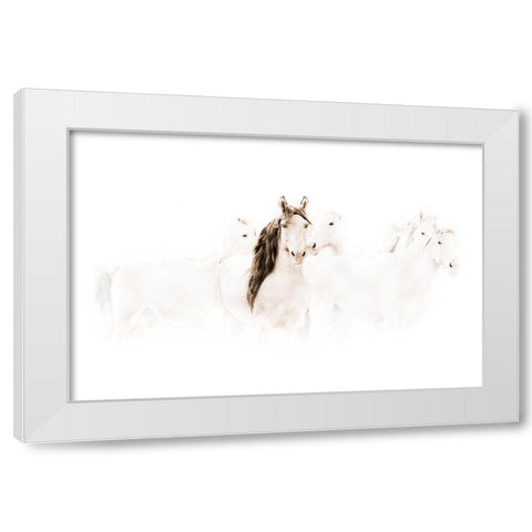 The Family White Modern Wood Framed Art Print by Dawson, Robert