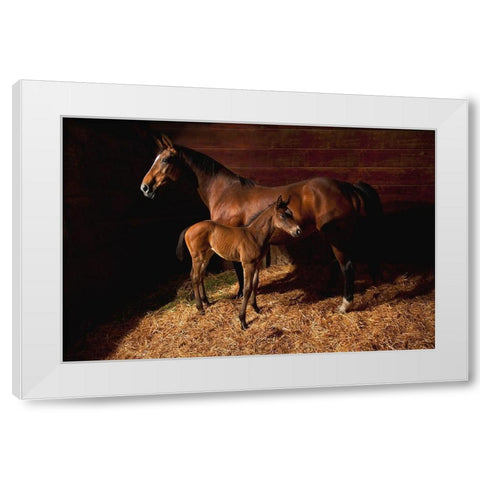Waiting for the New Boss White Modern Wood Framed Art Print by Dawson, Robert