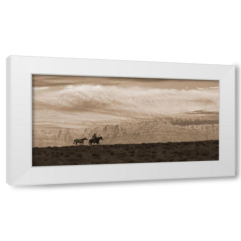 Trailing Home ~ Sepia White Modern Wood Framed Art Print by Dawson, Robert