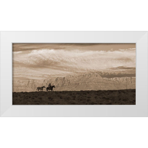 Trailing Home ~ Sepia White Modern Wood Framed Art Print by Dawson, Robert