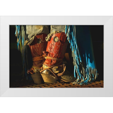 Work Boots White Modern Wood Framed Art Print by Dawson, Robert