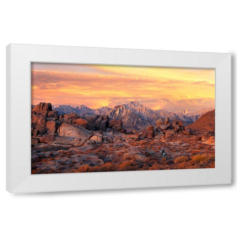 Under the Western Skies White Modern Wood Framed Art Print by Dawson, Robert