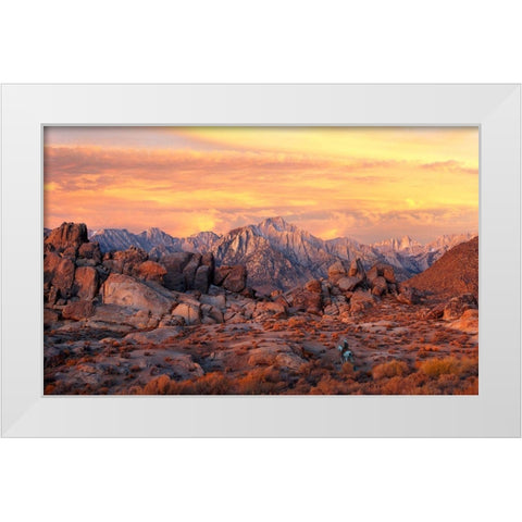 Under the Western Skies White Modern Wood Framed Art Print by Dawson, Robert