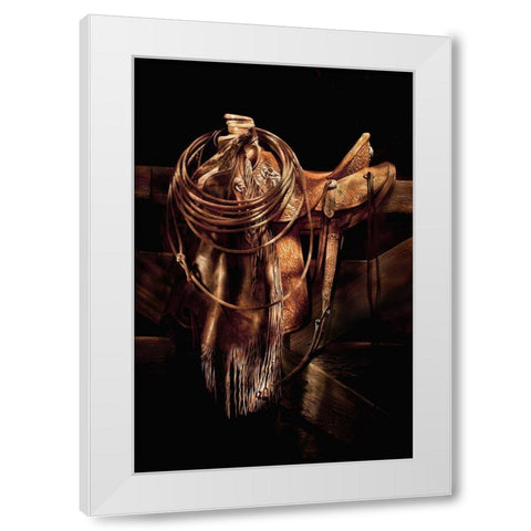 Z Ranch Gear White Modern Wood Framed Art Print by Dawson, Robert