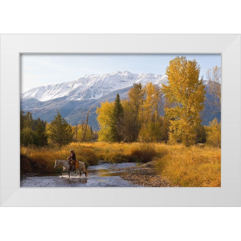 Wallow County White Modern Wood Framed Art Print by Dawson, Robert