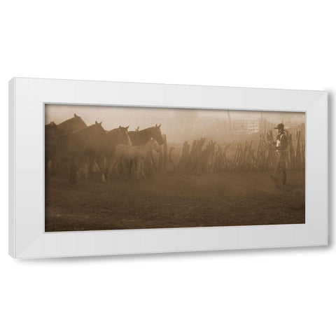 Time To Go To Work White Modern Wood Framed Art Print by Dawson, Robert