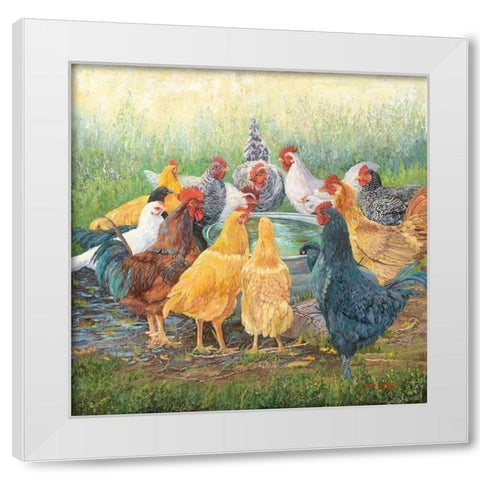 Taking Ten White Modern Wood Framed Art Print by Dudley, June